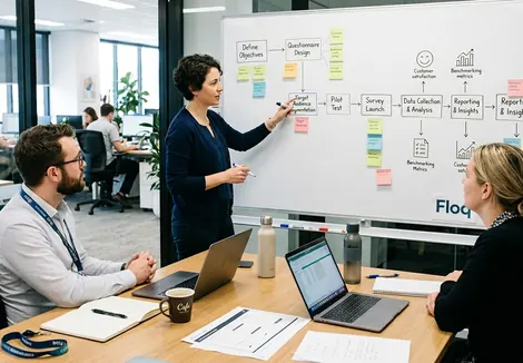 Floq is an Australian online survey and comparative benchmarking platform that helps organisations